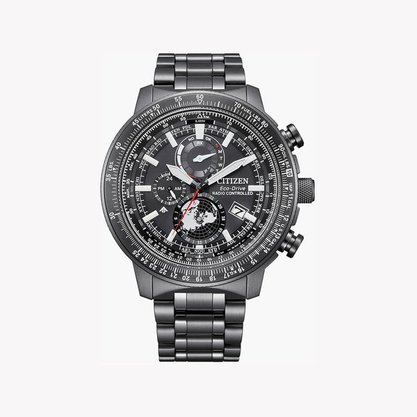 Citizen By3005-56g Modern Precision - Men's Dark Gray Stainless Steel Watch With Black Dial And World Time Function by i-watch