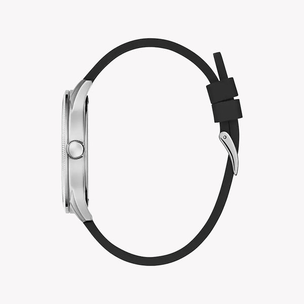 Guess Unisex Silver Stainless Steel, Black Rubber | Gw0887g1 by i-watch