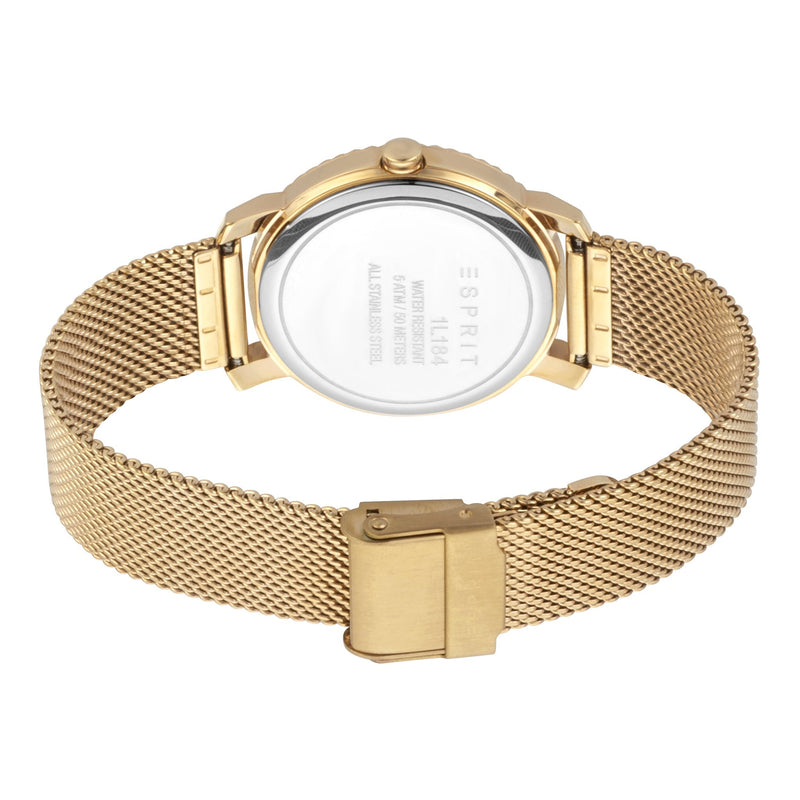 Esprit Women's Watch With Gold Stainless Steel Case And Gold Stainless Steel Band by i-watch