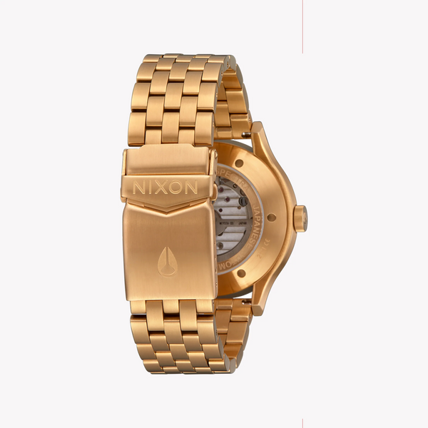 Nixon Unisex Gold Stainless Steel Watch, Black Dial | A1323-010 by i-watch