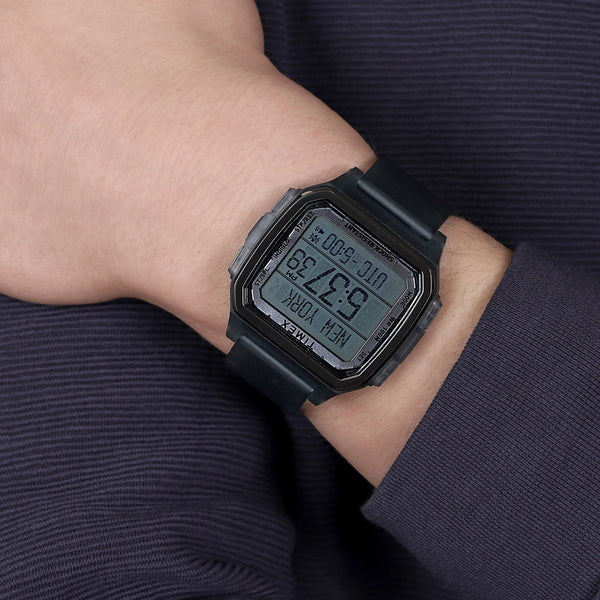 Timex Men's Blue Silicone Watch, Resin Square Case | Tw2u56500