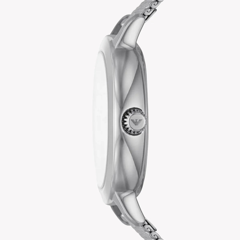 Emporio Armani Women's Silver Stainless Steel Watch, White Dial | Ar80065set by i-watch