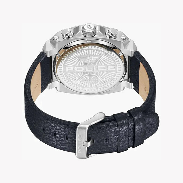 Police Watches Men's Silver Stainless Steel, Brown Leather | Pewjf2226802 by i-watch