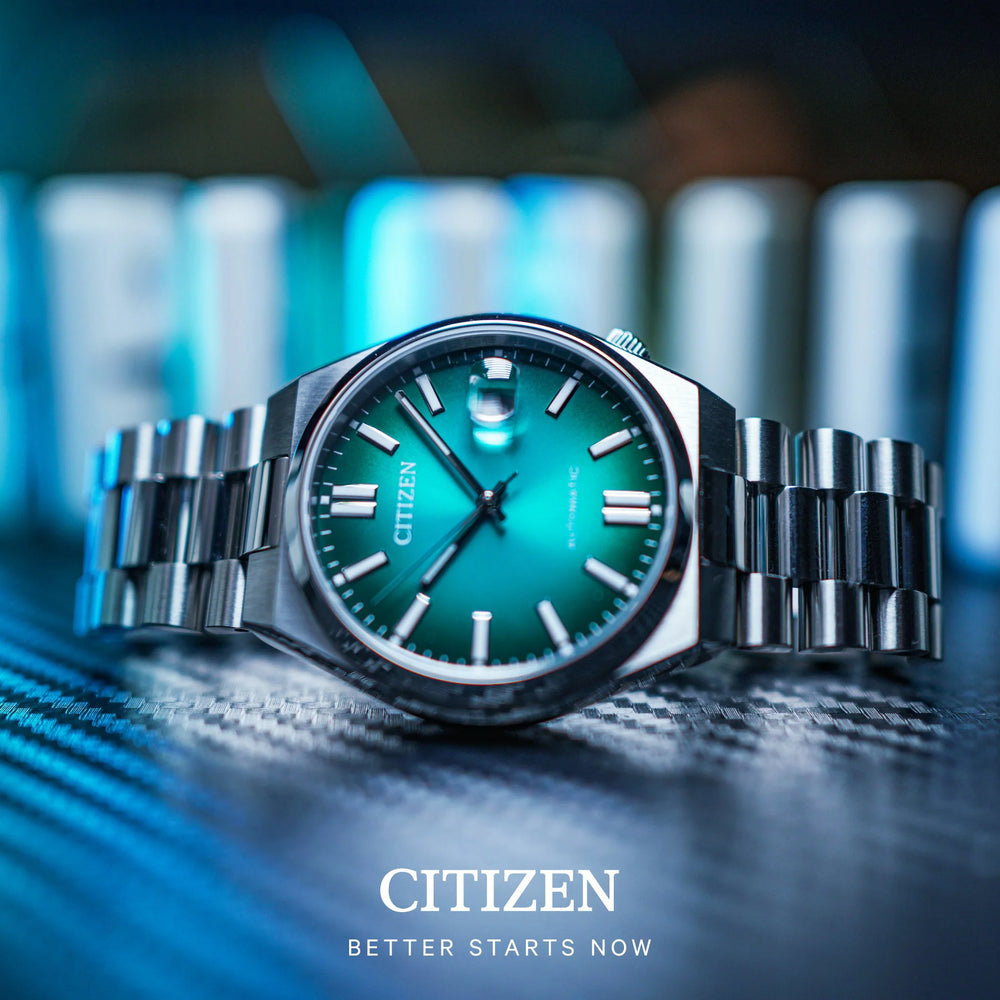 Citizen Men's Stainless Steel Watch, Turquoise Dial | Nj0151-88x