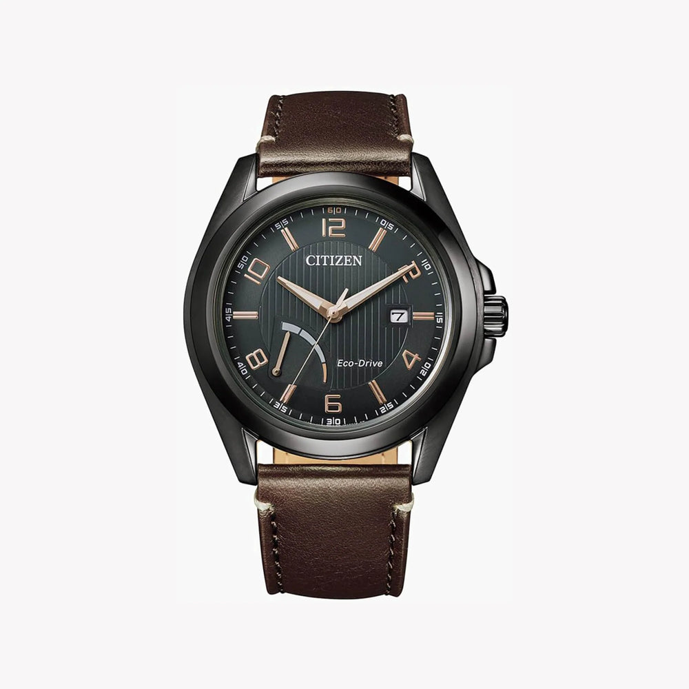 Citizen Aw7057-18h - Modern Man's Black Stainless Steel Eco-Drive Watch by i-watch