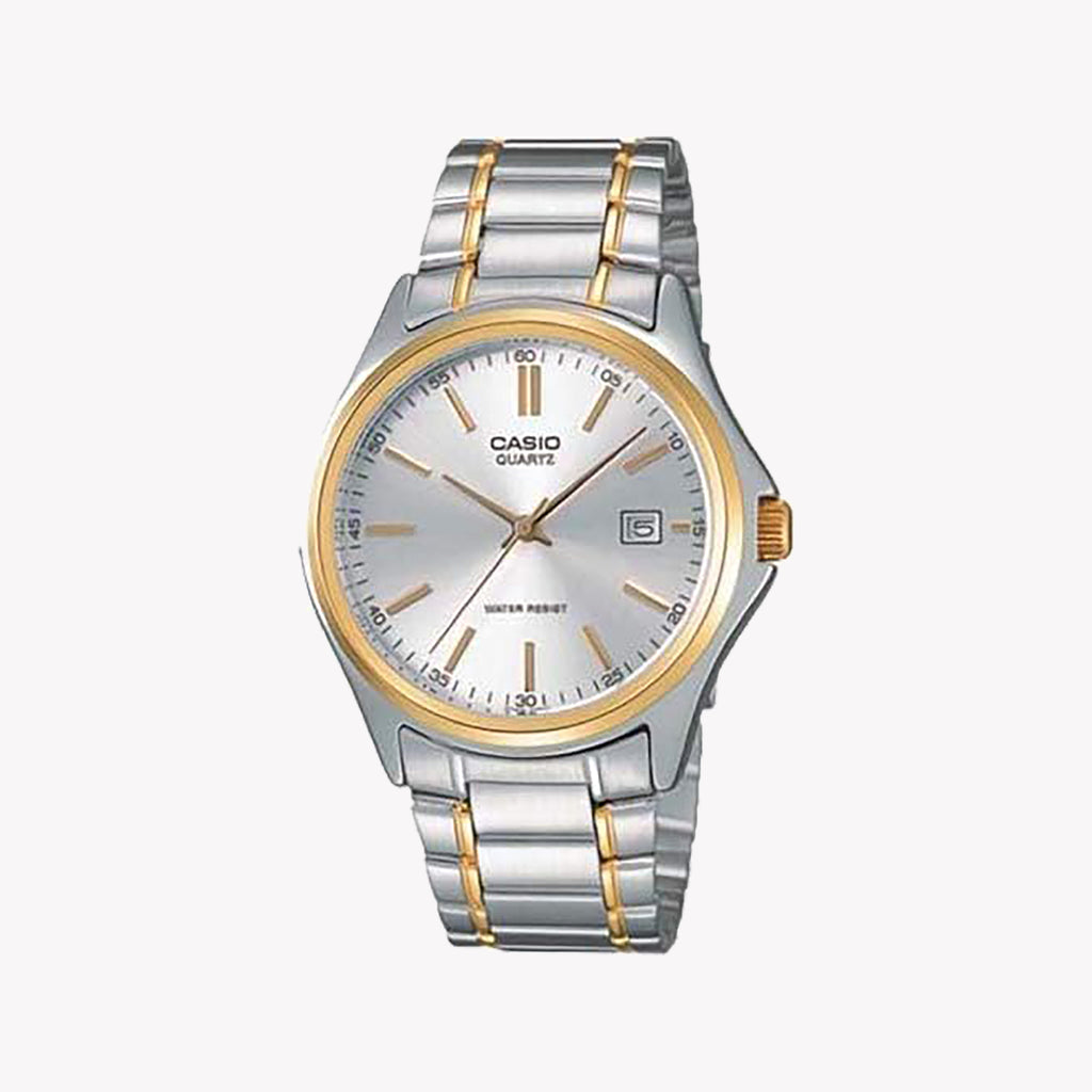 MTP-1183G-7ADF - TIMELESS ELEGANCE: Men's Classic Stainless Steel Watch with Quartz Precision