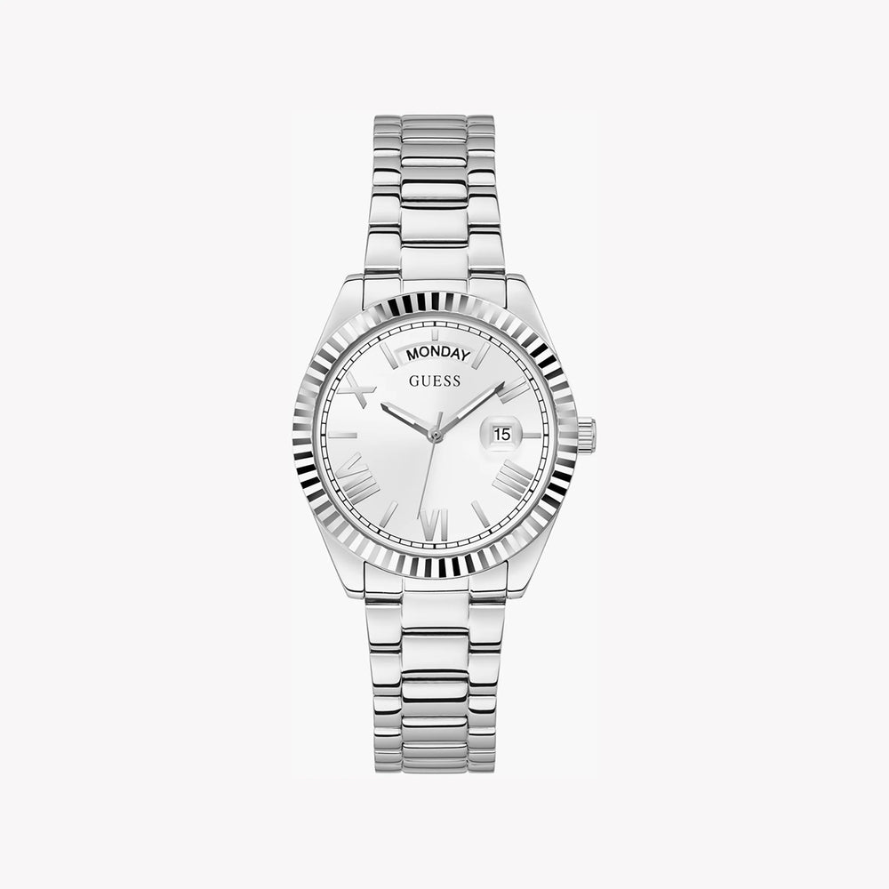 Guess Women's Silver Stainless Steel Watch, Silver Dial | Gw0308l1 by i-watch