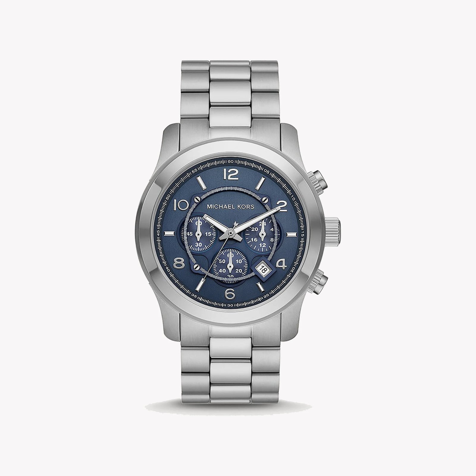Michael Kors Men's Silver Watch, Blue Dial | Mk9105 by i-watch