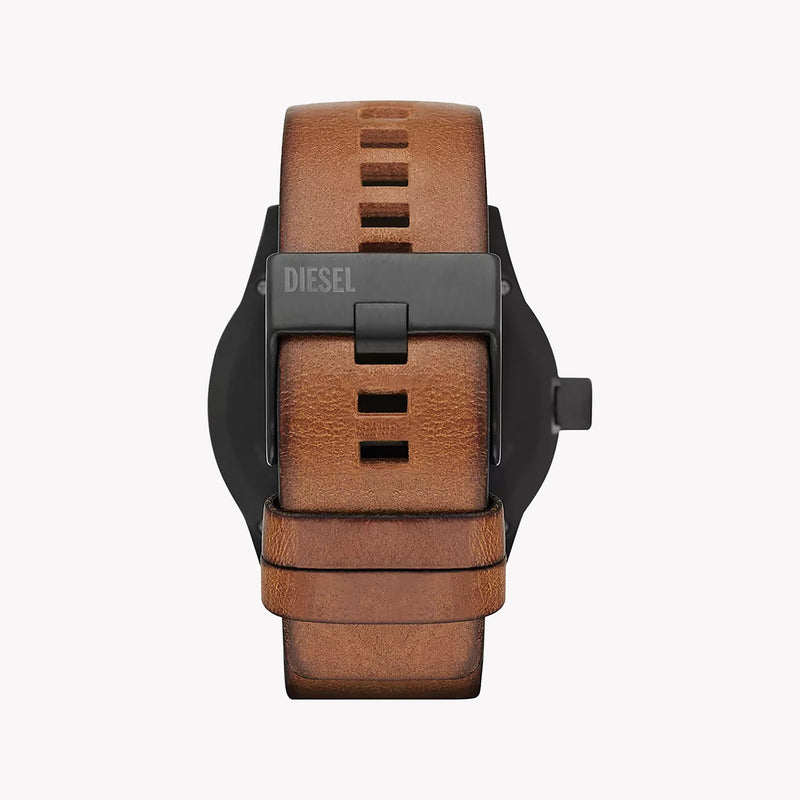 Diesel Men's Black Stainless Steel Watch, Brown Leather | Dz1764 by i-watch
