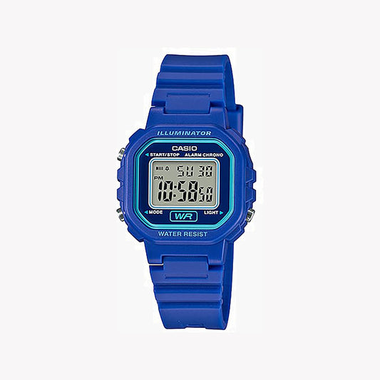 Montre numérique bleue pour femme Casio LA-20WH-2A