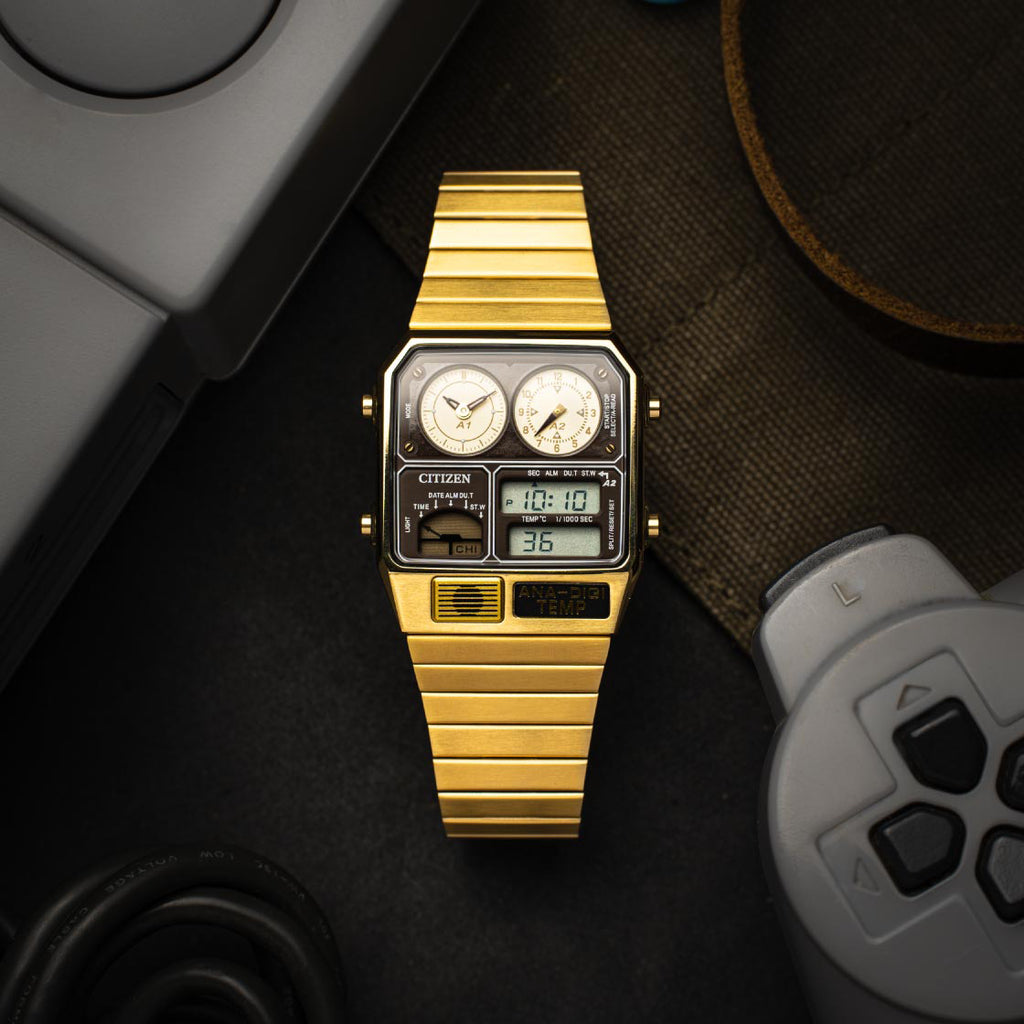 CITIZEN JG2103-72X - ELITE GOLD TIMEPIECE - VERSATILE MEN'S WATCH with Analog-Digital Display-i-Watch-5