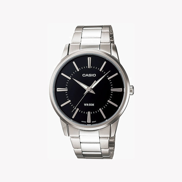 Casio Men's Silver Watch, Black Dial | Mtp-1303d-1avdf by i-watch