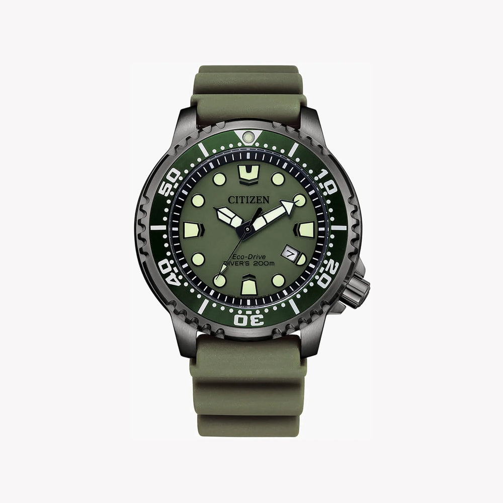 Citizen Bn0157-11x Bold Performance - Vibrant Green Men's Diver Watch With 20 Atm Water Resistance by i-watch