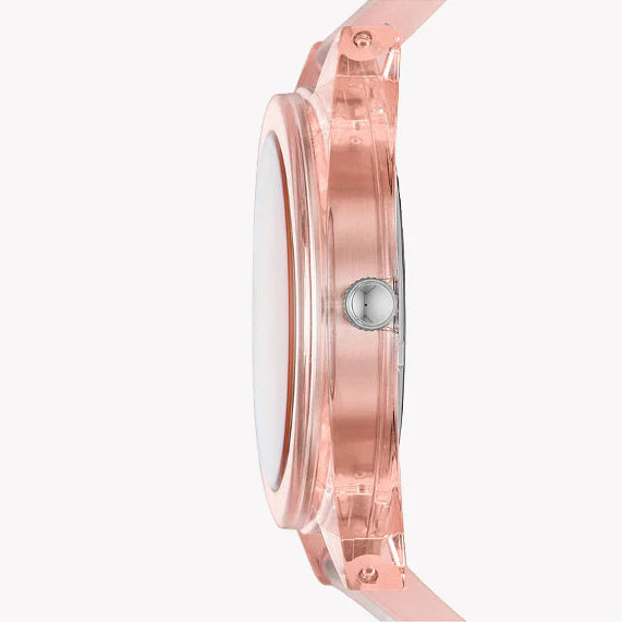 Fossil Women's Rose Gold Watch, Pink Dial | Jude by i-watch