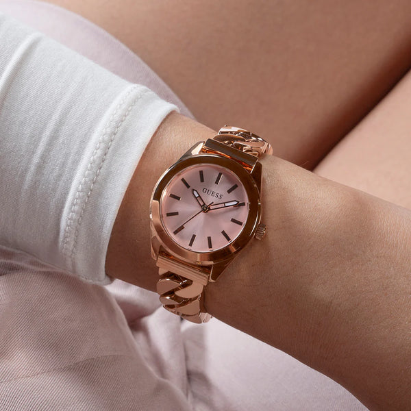Guess Women's Rose Gold Watch, Pink Dial | Gw0653l2 by i-watch