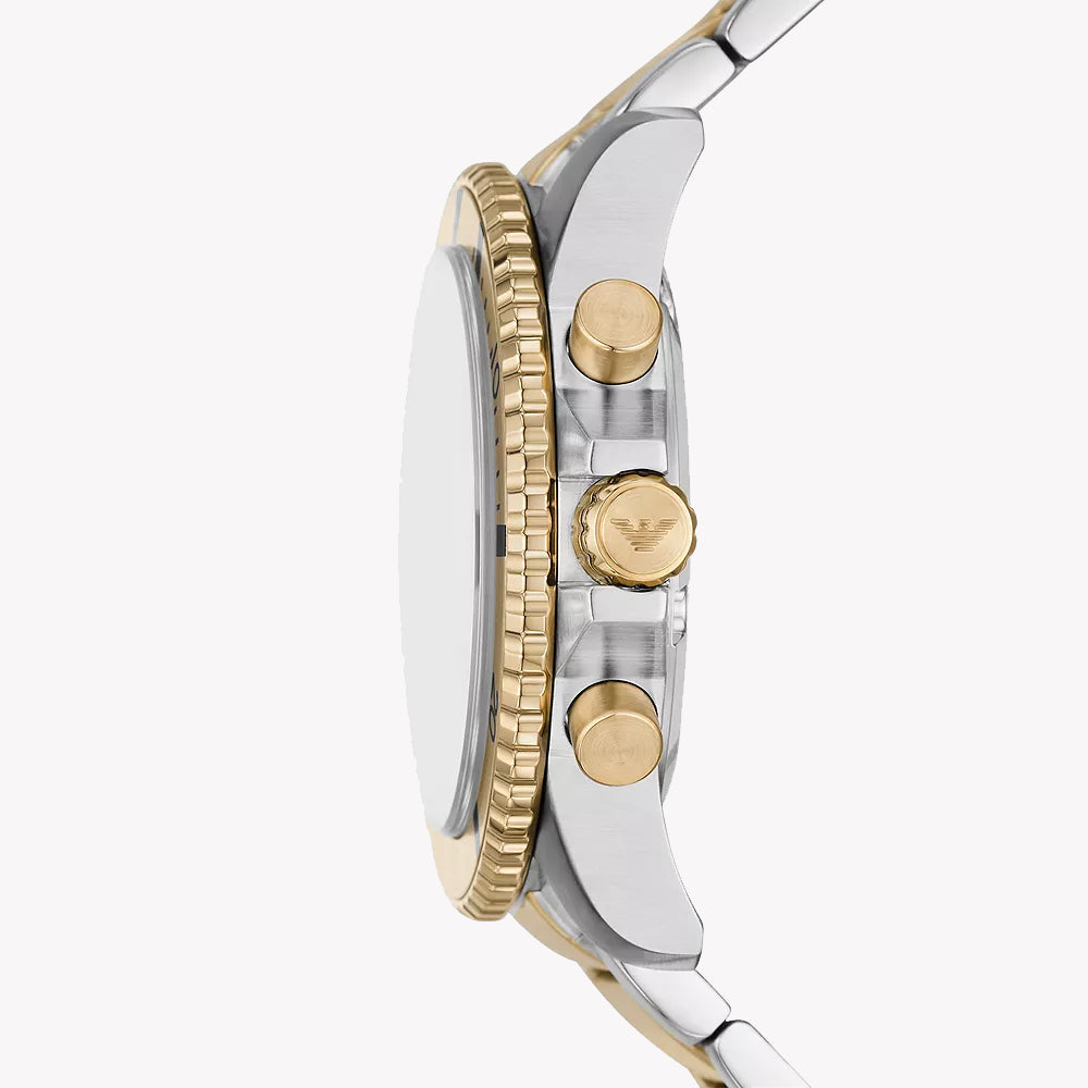 EMPORIO ARMANI AR11606 MEN'S TIMEPIECE - ELEGANT STAINLESS STEEL WITH BEIGE DIAL-i-Watch-2