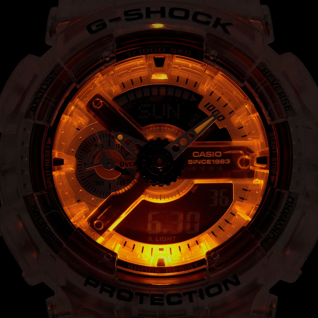 CASIO G-SHOCK GA-114RX-7A BOLD ADVENTURE - MONTRE ÉLÉGANTE EN RÉSINE BLANCHE AVEC AFFICHAGE NUMÉRIQUE-ANALOGIQUE