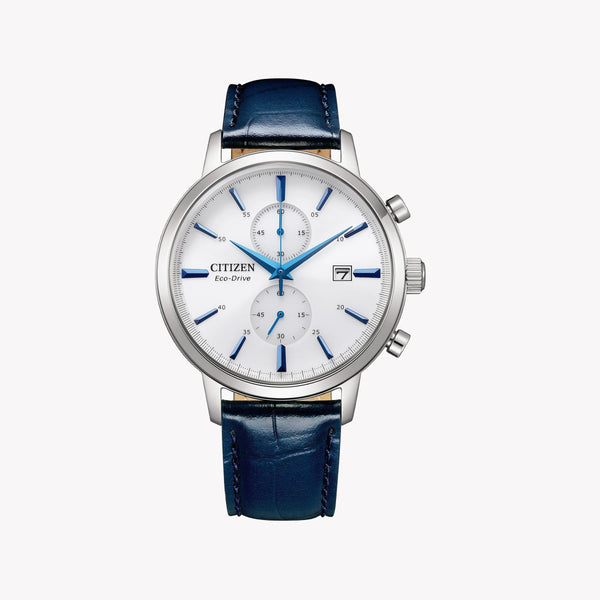 Citizen Men's Silver Stainless Steel, Blue Leather | Ca7069-16a by i-watch