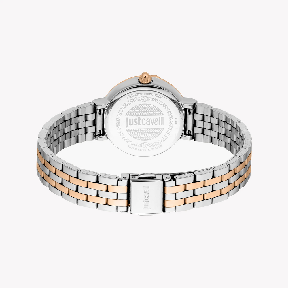 Just Cavalli Women's Two-Tone Watch, Dark Grey Dial | Jc1l311m0075 by i-watch