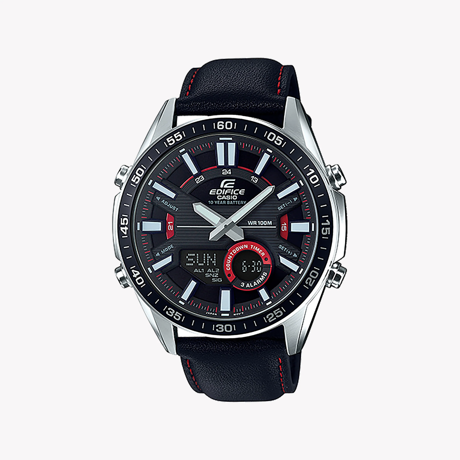 Casio Edifice Efv-C100l-1avdf - Timeless Adventure Men's Watch With Black Dial & Leather Band by i-watch