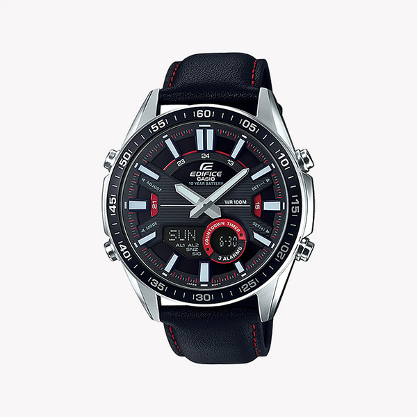 Casio Edifice Efv-C100l-1avdf - Timeless Adventure Men's Watch With Black Dial & Leather Band by i-watch