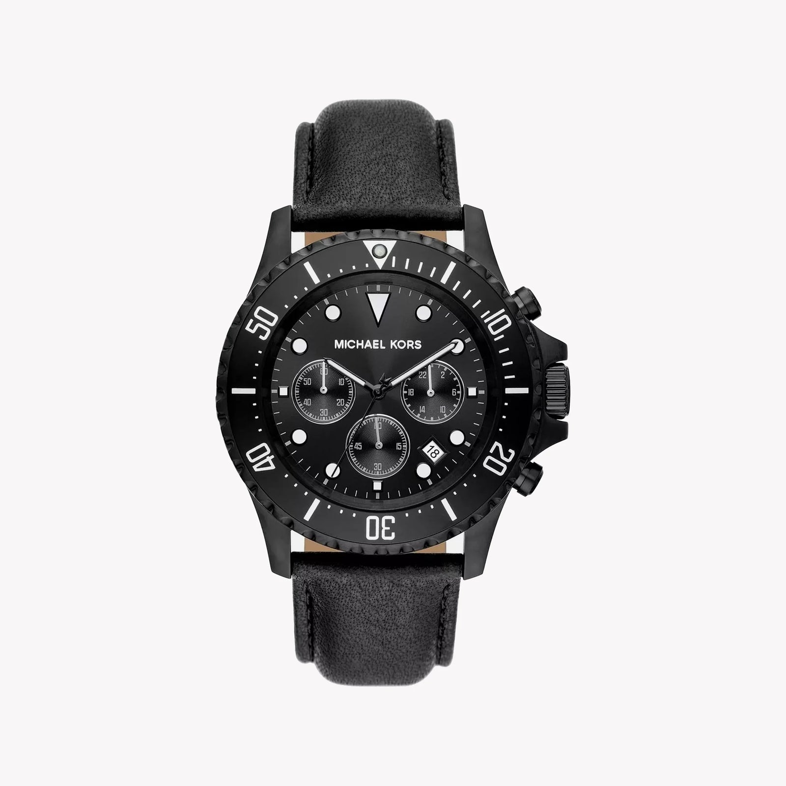 Michael Kors Men's Black Watch, Leather Band | Mk9053 by i-watch