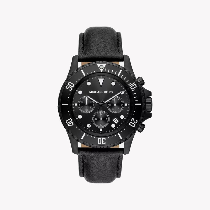 Michael Kors Men's Black Watch, Leather Band | Mk9053 by i-watch