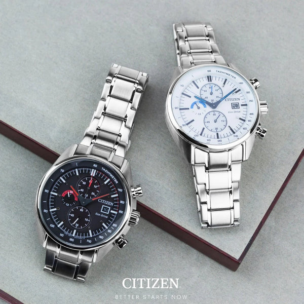 Citizen Eco-Drive Ca0590-58e - Modern Mastermind Chronograph Men's Watch With Silver Stainless Steel And Black Dial by i-watch