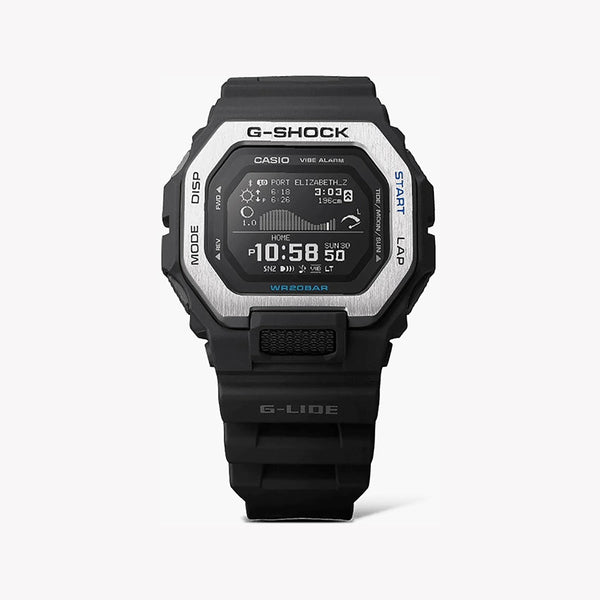 G-Shock Men's Silver Resin Watch, Black Dial | Gbx-100-1dr by i-watch