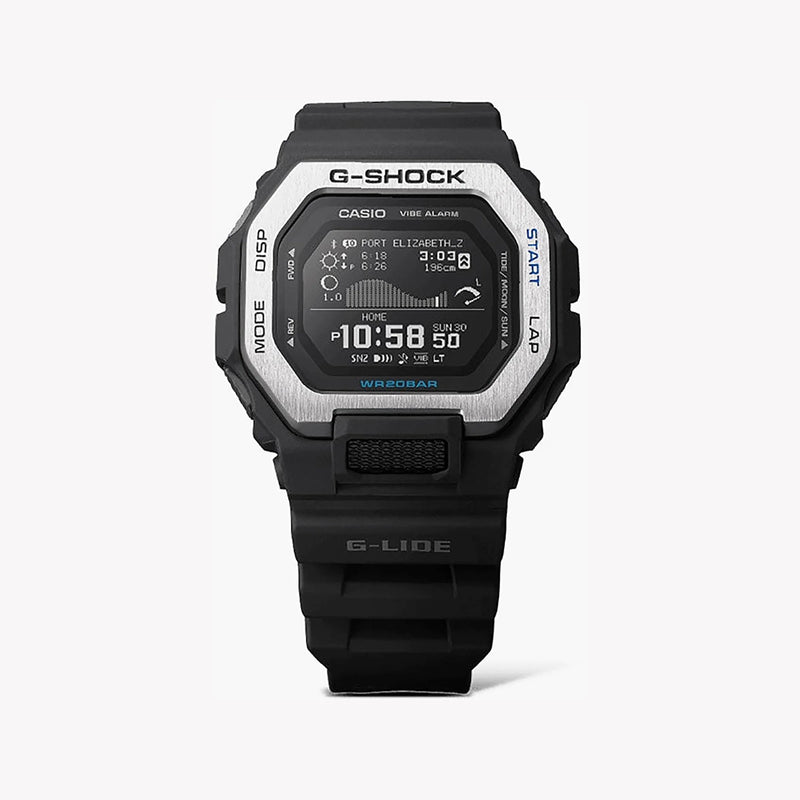 G-Shock Men's Silver Resin Watch, Black Dial | Gbx-100-1dr by i-watch