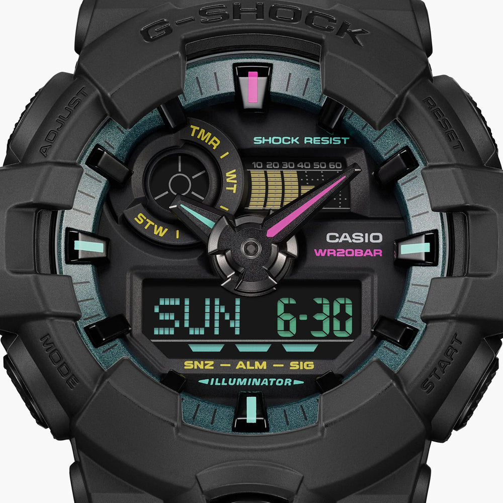 G-Shock Men's Black Resin Watch, Digital Dial | Ga-700mf-1adr by i-watch