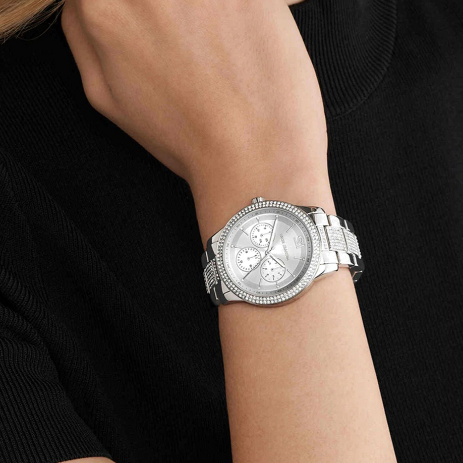 MICHAEL KORS MK7294 SILVER SPECTRUM - ELEGANCE MEETS FUNCTIONALITY Women's Watch with stainless steel band and silver dial-i-Watch-4