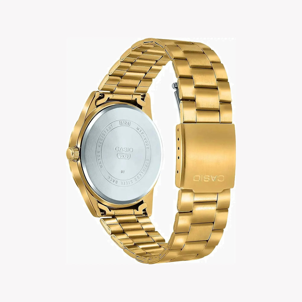 Casio Men's Gold Stainless Steel Watch, Black Dial | Mtp-Vd02g-1e by i-watch