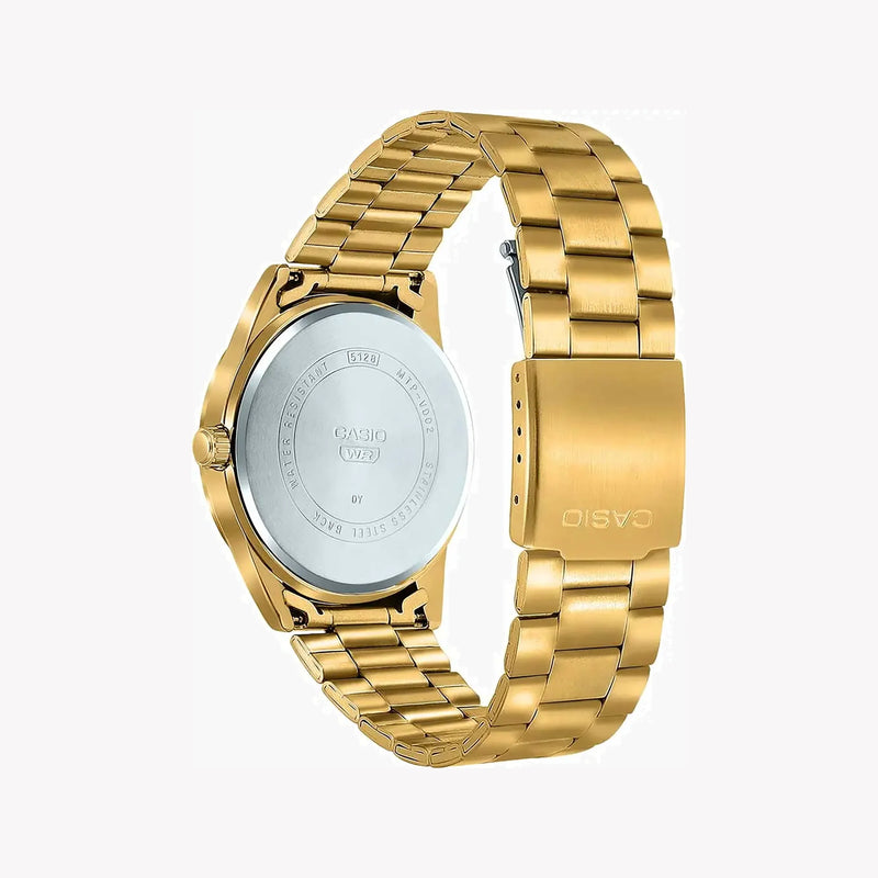 Casio Men's Gold Stainless Steel Watch, Black Dial | Mtp-Vd02g-1e by i-watch