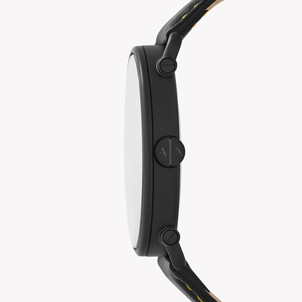 ARMANI EXCHANGE AX2904 - BOLD TIMEPIECE WITH SLEEK BLACK STAINLESS STEEL & LEATHER BAND-i-Watch-2