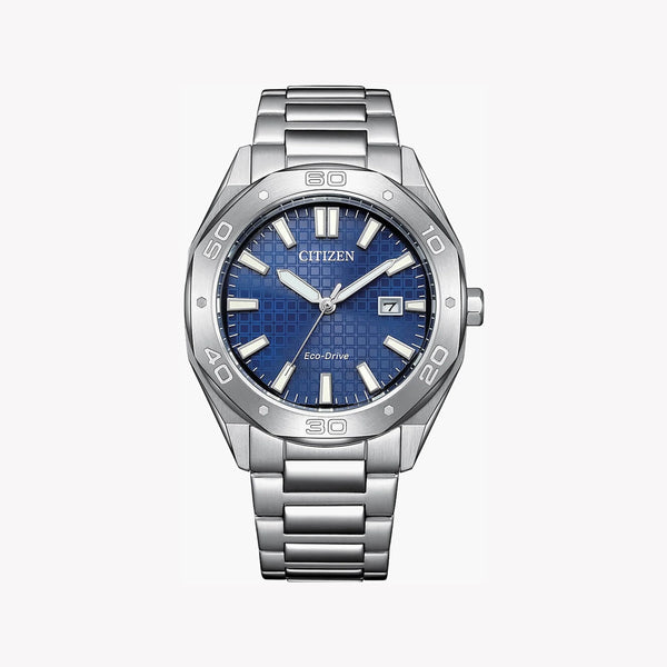 Citizen Men's Silver Stainless Steel, Blue Dial | Bm7630-80l by i-watch