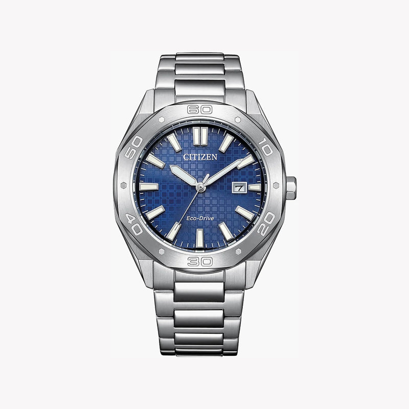Citizen Men's Silver Stainless Steel, Blue Dial | Bm7630-80l by i-watch