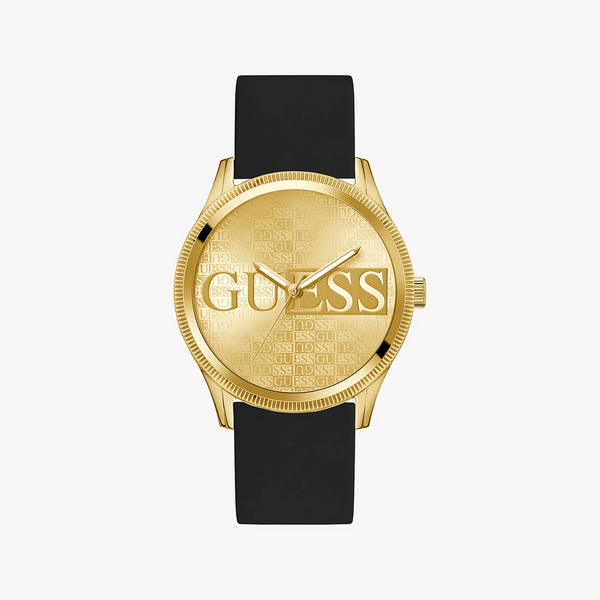 Chic Allure Women's Gold & Black Silicone Watch, Champagne Dial | Gw0726g2 by i-watch