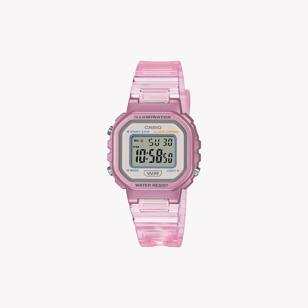 CASIO LA-20WHS-4AEF PINK RADIANCE - CHIC DIGITAL DRESS WATCH for Women with Vibrant Pink Resin Band and Display