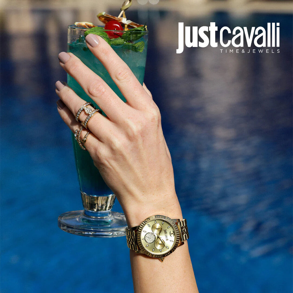JUST CAVALLI Women's Watch with Gold Stainless Steel Case and Gold Stainless Steel Band-i-Watch-4