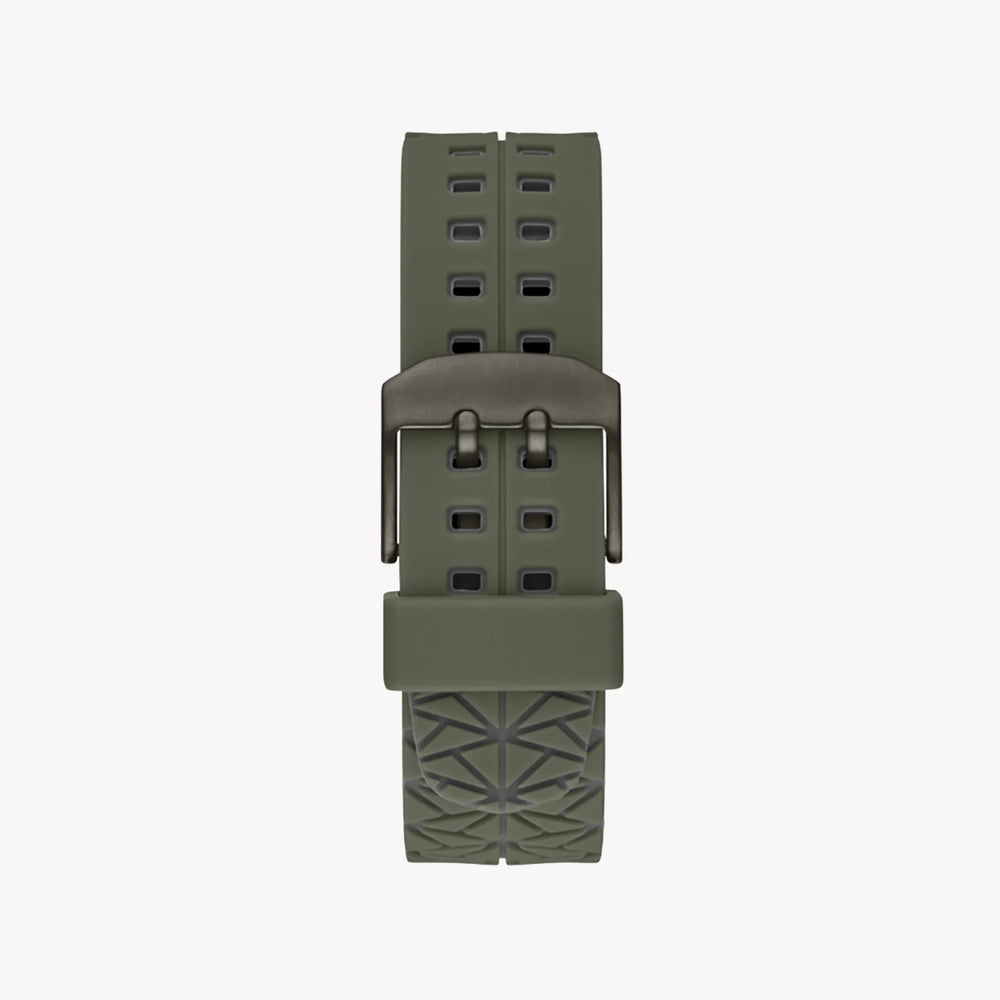 Guess Men's Black Stainless Steel, Green Silicone | Gw0342g1 by i-watch