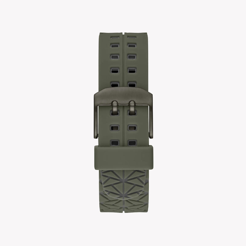 Guess Men's Black Stainless Steel, Green Silicone | Gw0342g1 by i-watch