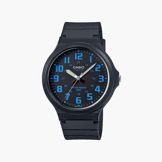 Casio MW-240-2BV Analoge schwarze Herrenuhr