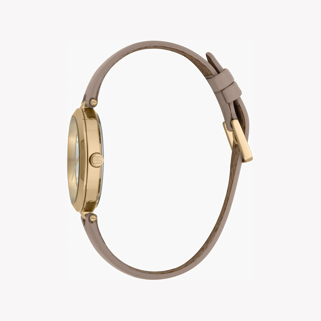 ESPRIT Women's Watch with Silver Stainless Steel Case and Beige Leather Band-i-Watch-2