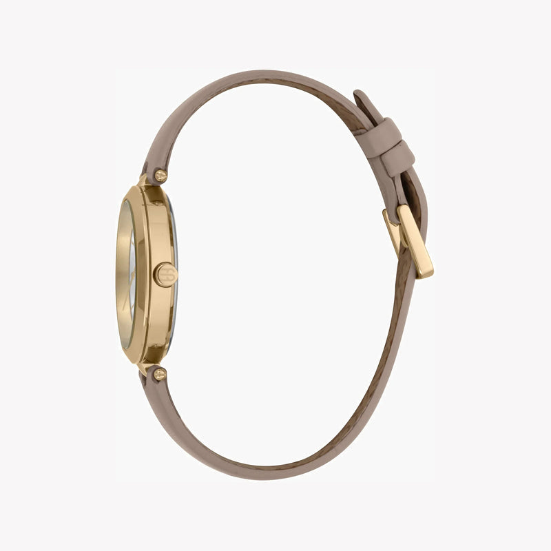 Esprit Women's Beige Leather Watch, Silver Dial | Es1l192m0025 by i-watch