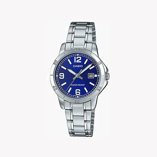 Montre Casio LTP-V004D-2B analogique argentée pour femme