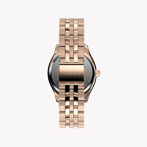 Timex Women's Rose Gold-Tone Watch, Black Dial | Tw2w17800 by i-watch