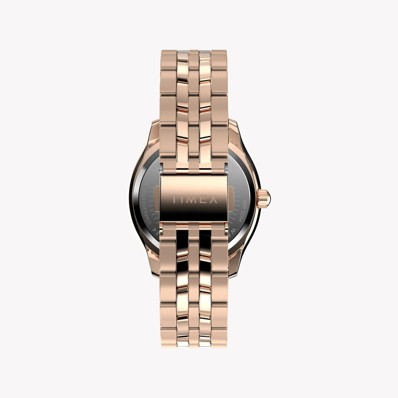 Timex Women's Rose Gold-Tone Watch, Black Dial | Tw2w17800 by i-watch