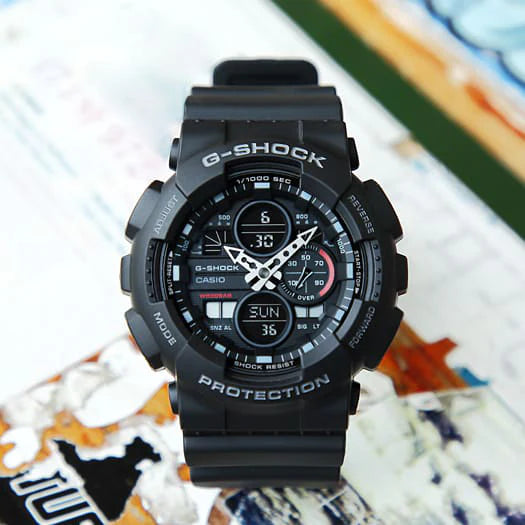 Casio G-Shock Men's Black Resin Watch, Black Dial | Ga-140-1a1er