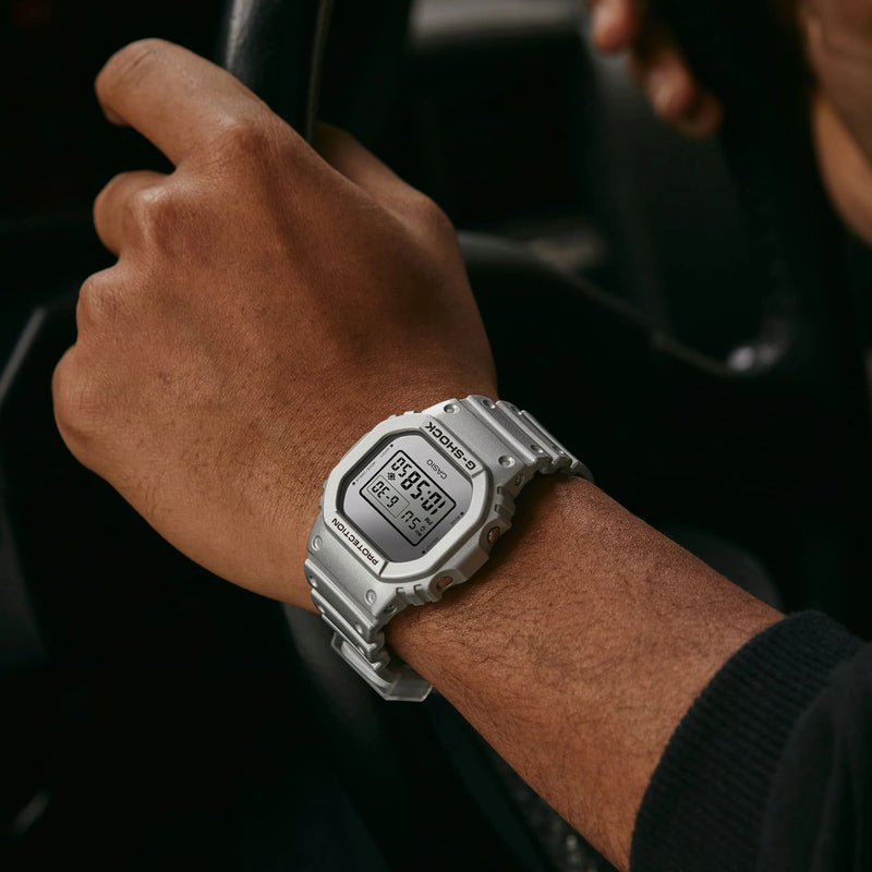G-Shock Men's Silver Resin Watch, Digital Display | Dw-5600ff-8dr by i-watch